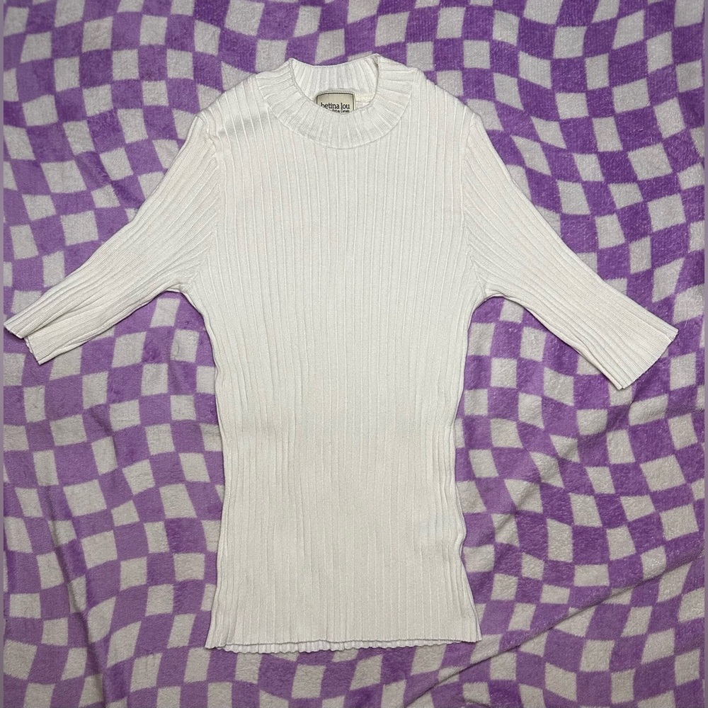 Betina lou white turtle neck
